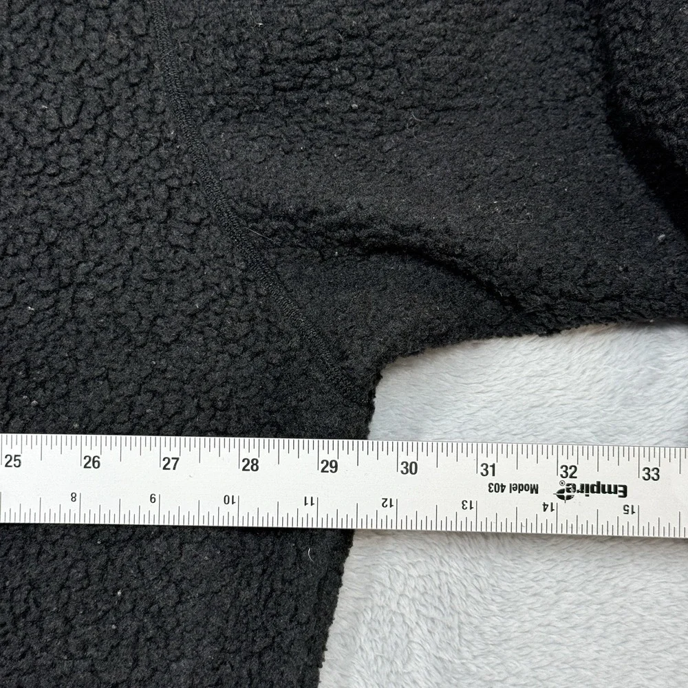 Vintage J Crew Oarsman Sherpa Anorak Mens XXL Black Pullover Hooded 1/4 Zip